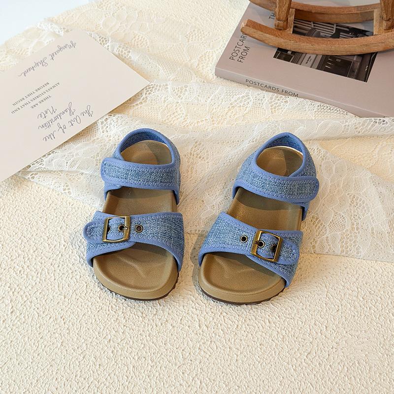 

New Style Thick-soled Beach Flip-flops for Children. Girls Shoes. 25 синій