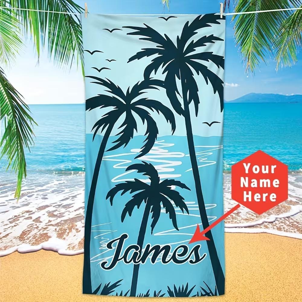 Beach Theme Beach Towel Starfish Shell Printing Microfiber Quick Drying Absorbent Large Bath Towel