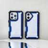 2 IN 1 Hit Color Shockproof Armor Phone Case for For Iphone 17 Air 16 E 15 14 Plus 13 12 11 Pro Max Bumper Clear Acrylic Hard Cover