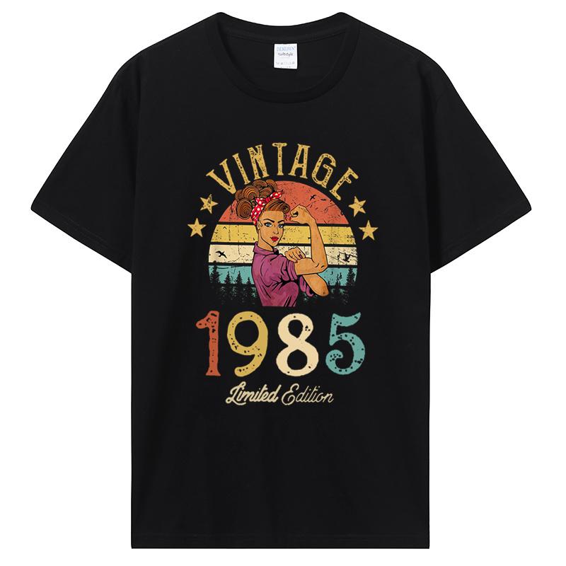 Funny Classic 1985 Original Vintage T Shirt Summer Graphic Men Tshirt Streetwear Birthday Awesome T-shirt Clothing