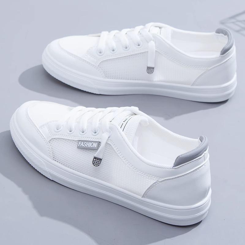 Little white shoes women's 2025 summer shoes new versatile mesh breathable thin flat-bottomed sports net shoes casual board shoes