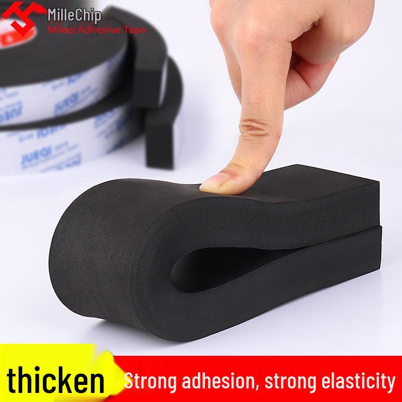 Self-Adhesive Black EVA Foam Strip for Cushioning and Window Sealing 