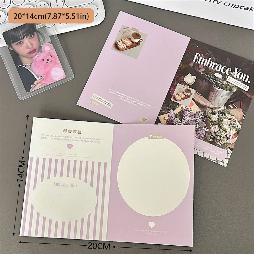 3-inch Photo Greeting Cards Pastoral Style Photo Card Gift Folding Card