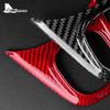 Real Hard Carbon Fiber Car Steering Wheel Button Cover For Fiat 500 Abarth 595 695     Interior Trim Accessories