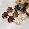Cross Border Trendy Exaggerated Layered Style Oil Drip 3D Flower Earrings Vintage Hong Kong Style Ear Studs For Women