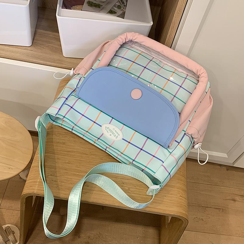 A New Large Capacity Japanese Style Printed Backpack for Girls  Junior High School and Senior High School Students  and A Backpack for Girls