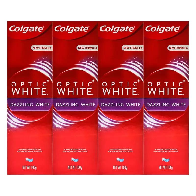 Colgate Optic White Dazzling Toothpaste 100g x 4