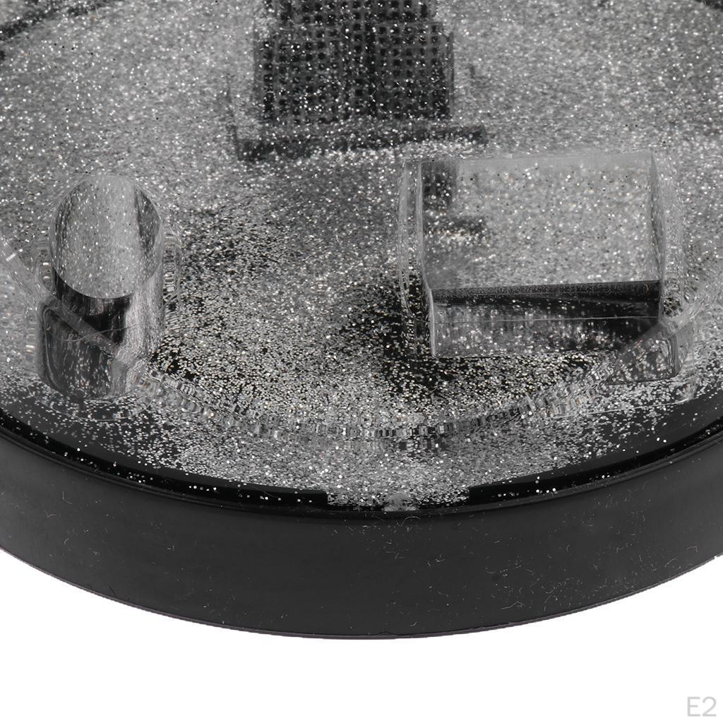 9cm Souvenir Building Snow Globe Pen Holder Decor Gift - Silver (Random Model)