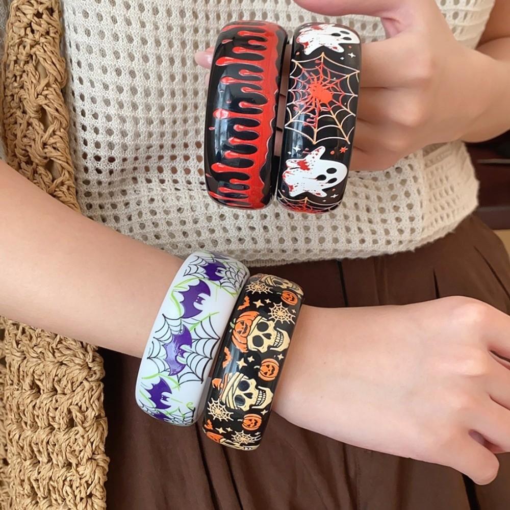 Pumpkin Skull Halloween Wide Bracelet Europe American Style Hand Ring Women