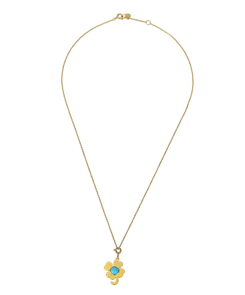 Reve Clover & Turquoise Q Long Necklace