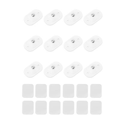 12 STUKS Zelfklevende Zwenkwielen Mini Zwenkwielen Roestvrij Staal Plak Universeel Wiel 360
