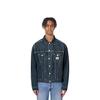 Carhartt WIP Striped Collar Single-Breasted Pocket Denim Jacket Unisex Jackets Dark-Blue CHXJKI033011M-BLA
