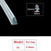 1/3/5/10M Door And Window Sealing Strip Aluminum Windproof Alloy Fixed Glass Gap Three T Type Fill The Card Slot Rubber Strips