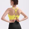 Women's Open-Back Yoga Sports Bra - Shockproof, Cross-Strap Design, Summer Fitness Tank Top