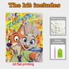 Disney Zootopia Pearl Art Painting Home Wall Decor Art Crafts Handmade DIY Adult/Beginner Gift Creative Home Decor Frameless Nick Judy Wall Art Poster