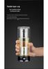 Dual-Layer Antibacterial Glass Cup for Women & Men - Compact Business, Travel, Office, or Car Use.