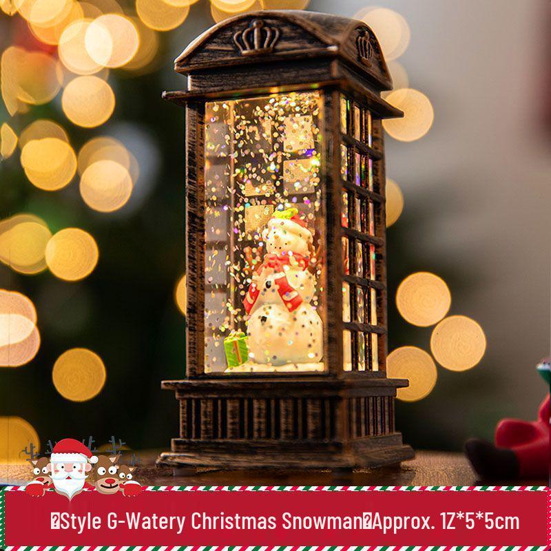 Vintage Light-Up Santa Claus Train Christmas Ornaments for Toddlers