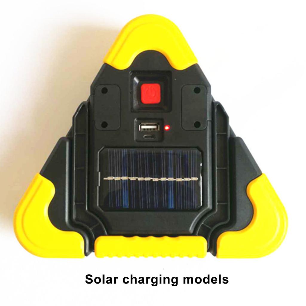 Triangle Warning Emergency Light LED Multi-functional Rechargeable Strong Light Triangle Warning Emergency Light Solar Dry Battery Models a Variety