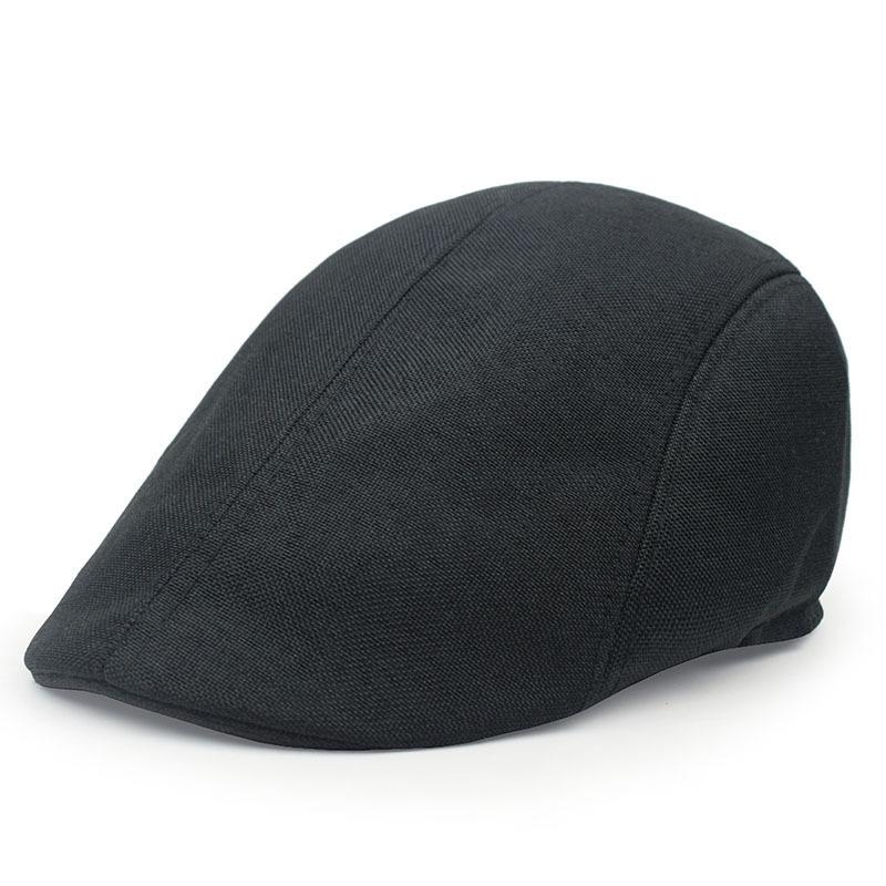 Solid color beret new men's spring and summer European and American retro forward cap cloth hat