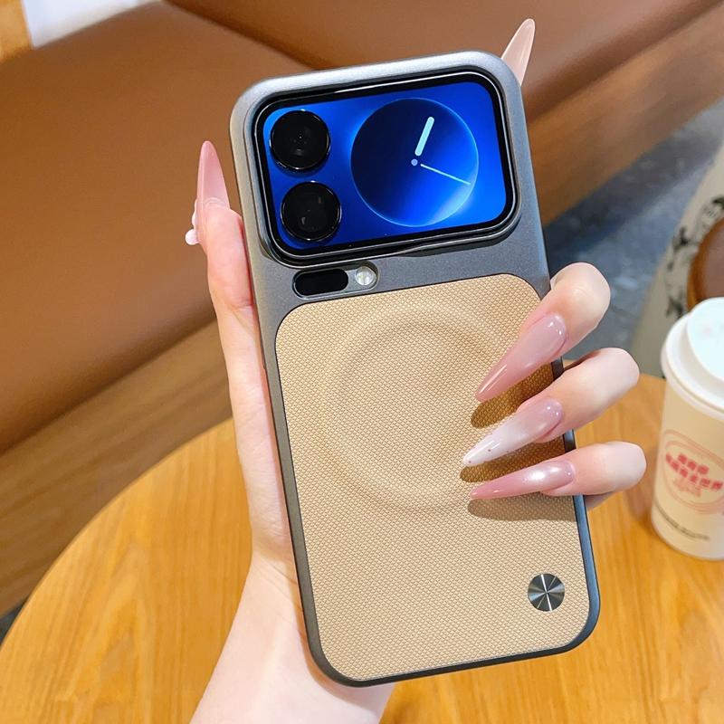 For XiaoMi Mi 17 Pro Max Phone Case Magnetic Wireless Charger PC Hard Shell Protective Leather Back Cover