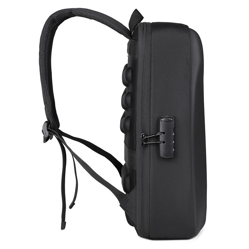 Wasserdichter Business-Rucksack für Herren mit Schloss - Hartschale, Doppelschulter, Lässige Computer- und Schultasche