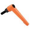 M4 M5 M6 M8 M10 M12 Orange/Black External Thread Adjustable Handle L-shaped Rotary Mechanical Tool Clamping Lever Machinery Handle