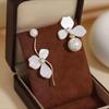 French Summer Style Pearl Flower Earrings - Exquisite, Fashionable, High-End
