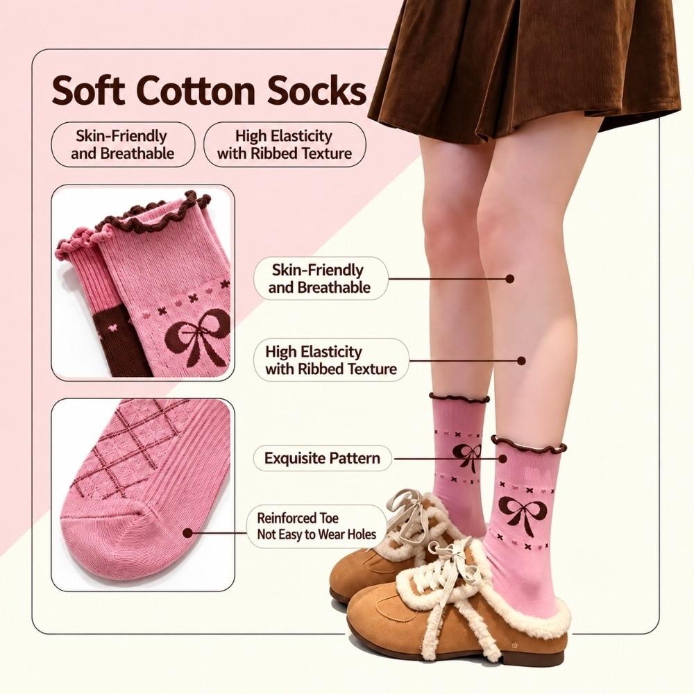 Odor-Resistan Stripe Long Socks Autumn Winter Breathable Socks Casual Wear