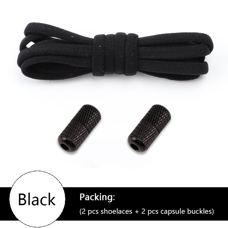 Colorful Elastic Semicircle No-Tie Shoe Laces for Sneakers Kids & Adults Metal Lock Lazy Laces Boot Shoe Strings