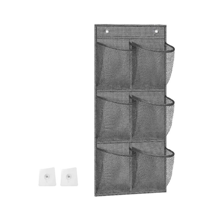 

Multipurpose Hanging Organizers 6 Slot Hanging Storage Solution For Bathroom Accessories In Nonwoven Fabric сірий колір