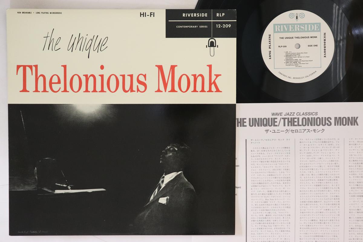 

LP Record THELONIOUS MONK Unique Thelonious Monk WWLJ7071RLP209 RIVERSIDE Japan Jazz