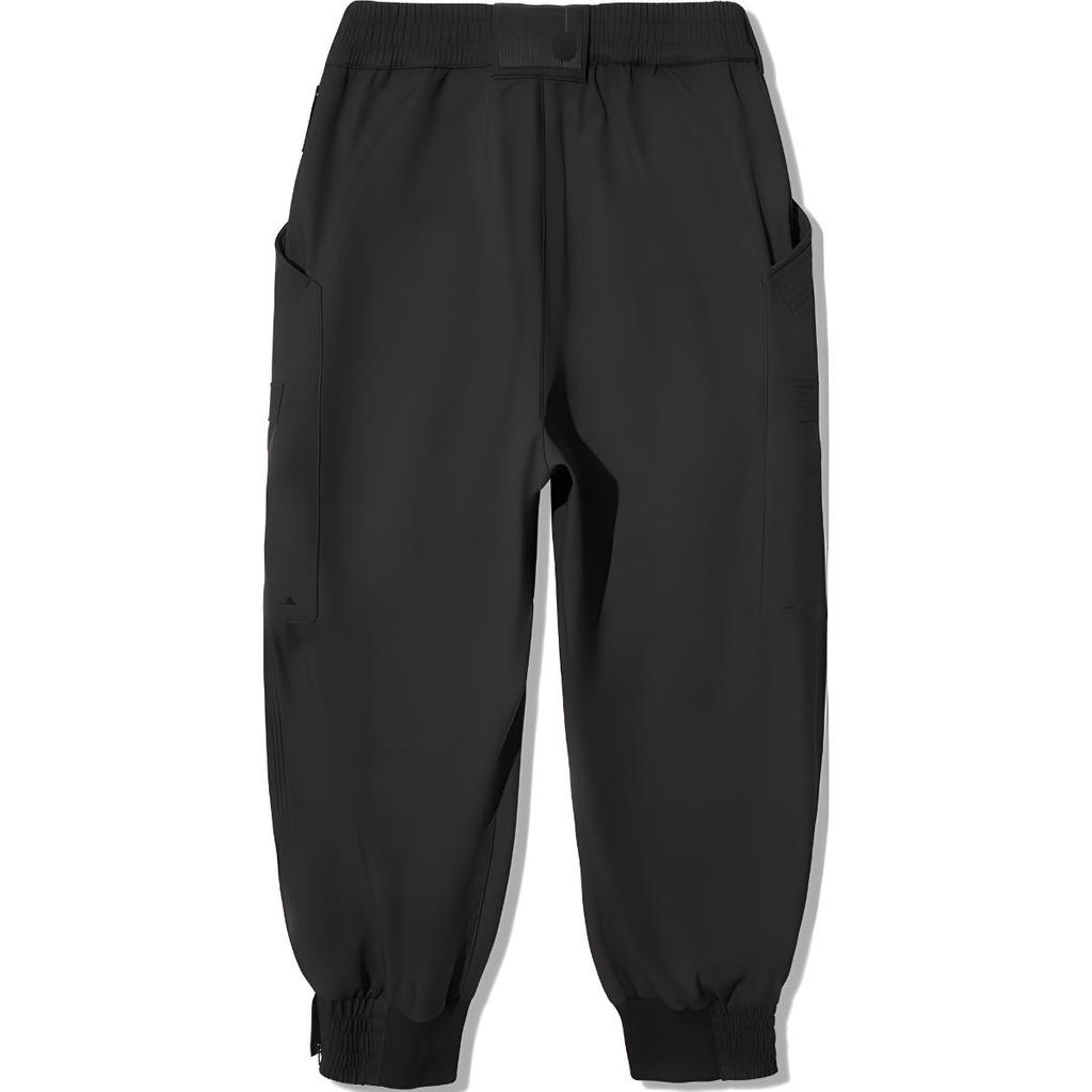 Li Ning X Jackie Chan Collaboration Kung Fu Series Fleece Lined Warm Loose Fit Cuffed Knit Sports Pants Men pants Black AYKU797-1