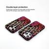 Leopard Print Custom 2-in-1 Phone Case for Apple 14, 15, 16 & Pro Max