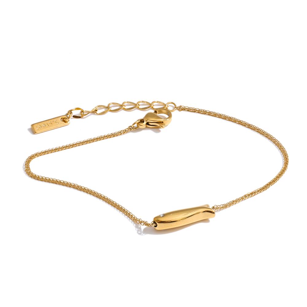 

Yhpup Stainless Steel Fish Chain Bracelet Bangle for Women Ocean Series Summer Simple Daily Wrist Jewelry Wholesale
