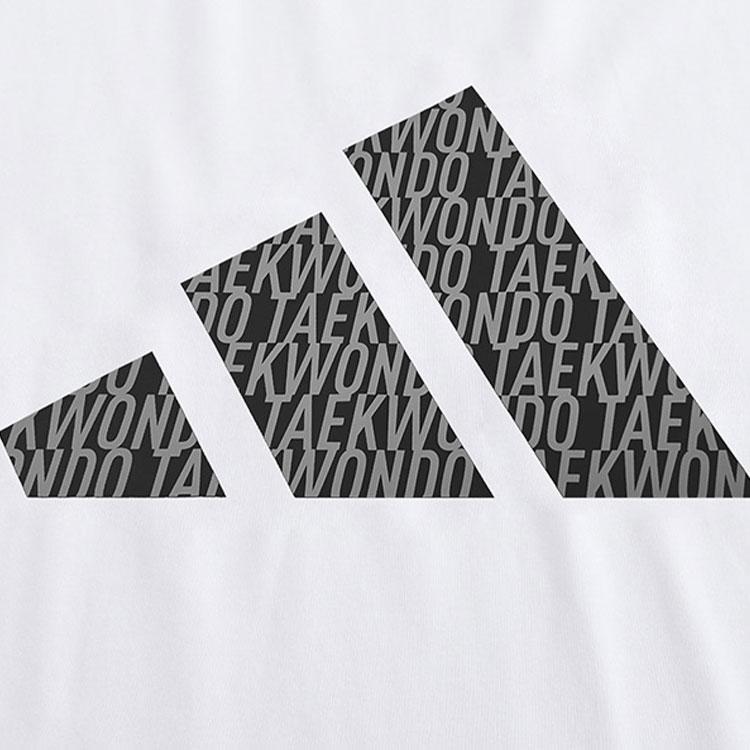 Adidas Taekwondo Breathable Crew Neck Short Sleeve T-Shirt Fashion Lace-Up Shorts Casual Sports Suit Unisex Sports Suit ADICLTSPSTK-WGY+S21ATMSH3T-BW