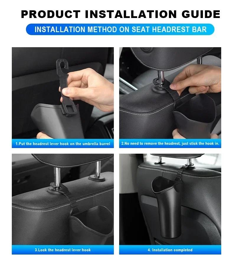 Styling auta Úložný box do auta Organizér na deštníky a odpadky Kbelík Pro Peugeot 206 308 307 208 207 3008 2008 508 407 301 406 408 607