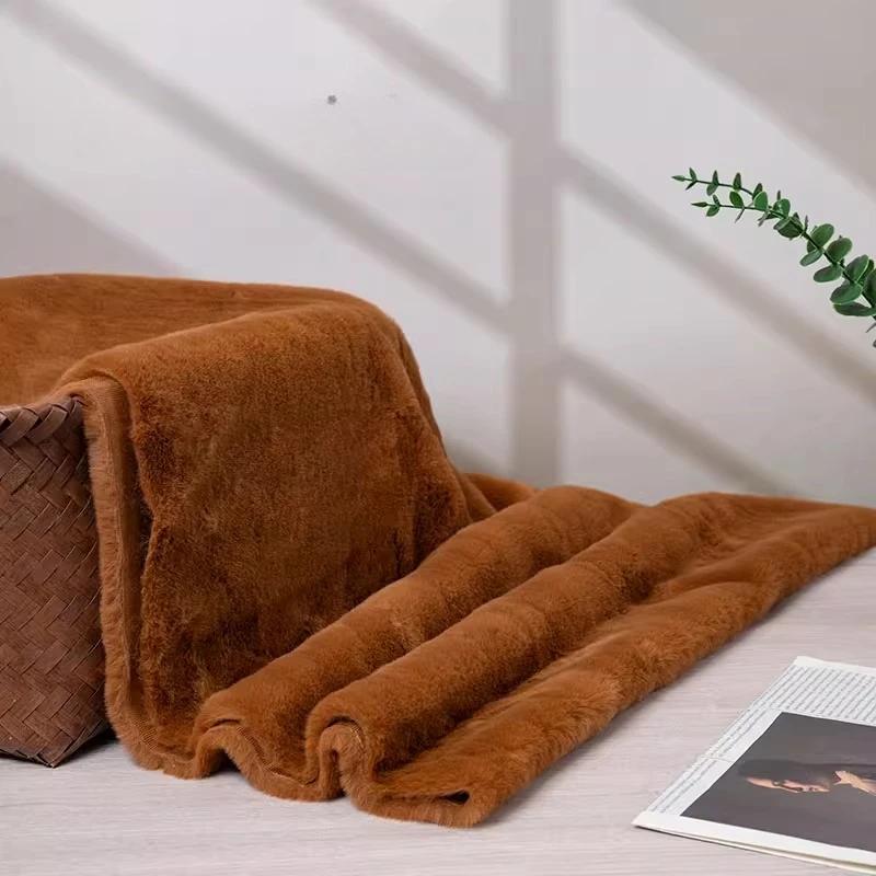 Thickened Plush Fabric 12mm Encrypted Imitation Rex Rabbit Fur Fabric Short Plush Counter Background Fabric, Clothing Fabric