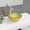 VidaXL Countertop Washbasin Toilet Sink Bathroom Hand Basin Bathroom Sink House Interior Tempered Glass 345259