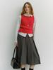 Deonseuteu Volume Pleats Midi Skirt_Udsk6A204_Mid Gray