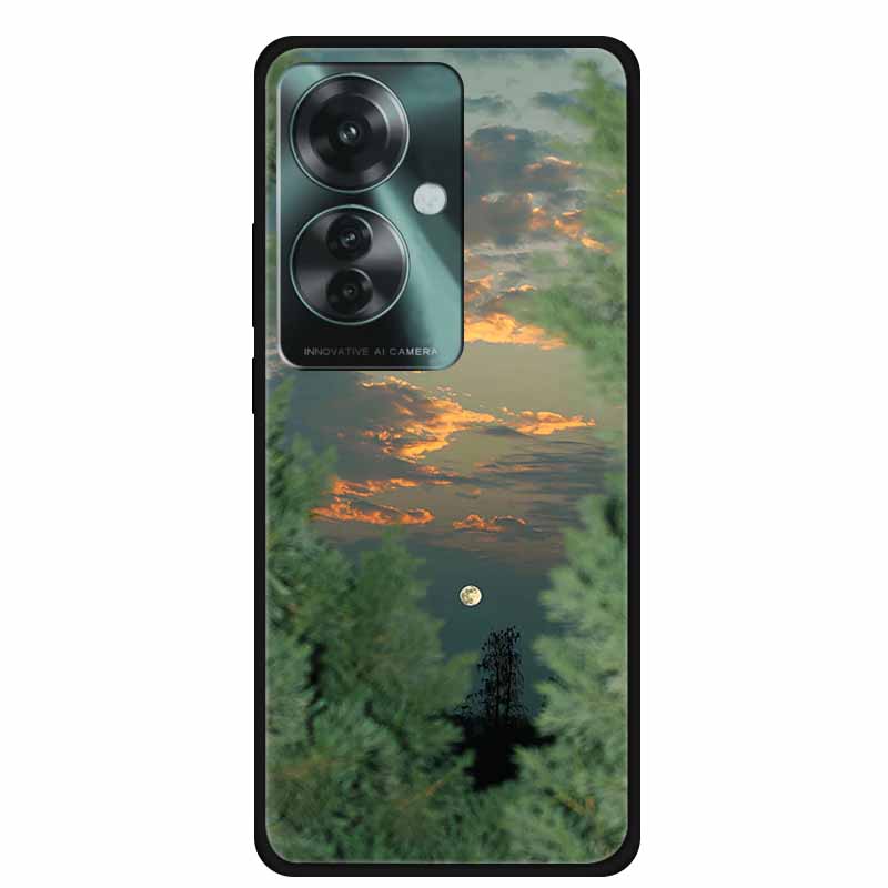 Phone Case for Oppo Reno11 A Silicone TPU Soft Back Cover for Reno 11 A 11A Fashion Shell Floral Shiled Capa 6.7" Funda