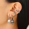 Retro Gothic Skull & Spider Ear Bone Clip - No Piercing Needed