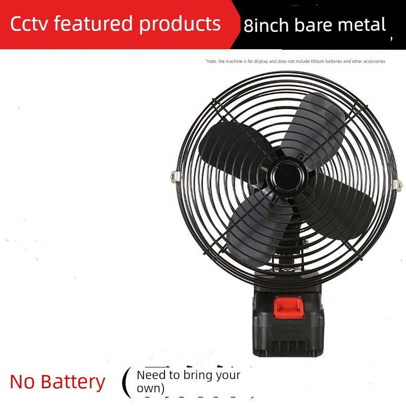 Lithium Battery Fan Rechargeable Small Mini Fan Student Dormitory Plug-In-Free Fan Outdoor Strong Wind Electric Fan