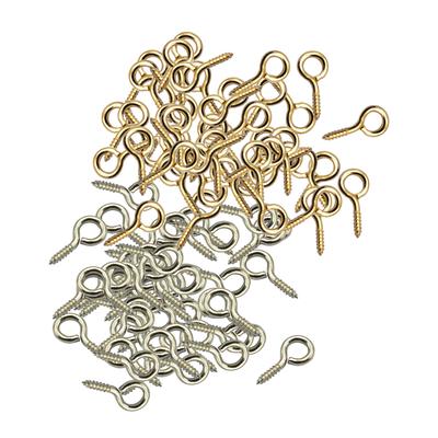 Chevilles à vis en métal robuste plaqué argent, 100 pièces, pour bijoux