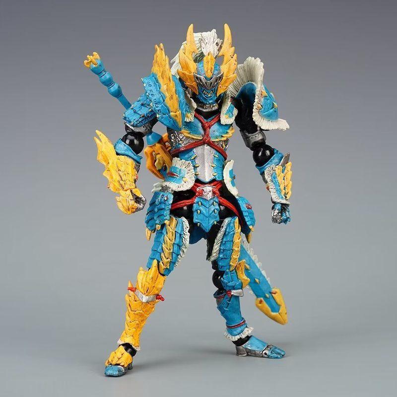 17CM MonsterHunter Lioleus Zinogre Articulated Action Figures Mecha Model Package Desktop Ornament Statue Playthings Boys Collectible Present
