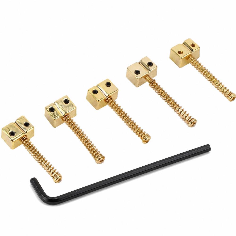 5PCS Metal Bass Bridge Saddles Silver/Golden Electric Bass Bridge Saddles Bass Electric Guitar Kits