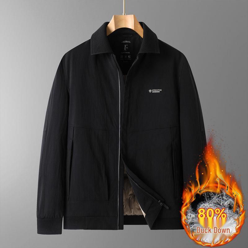 Men s Plus Size 2025 Winter Loose Fit Warm Down Business Casual Coat 240-260 lbs recommended