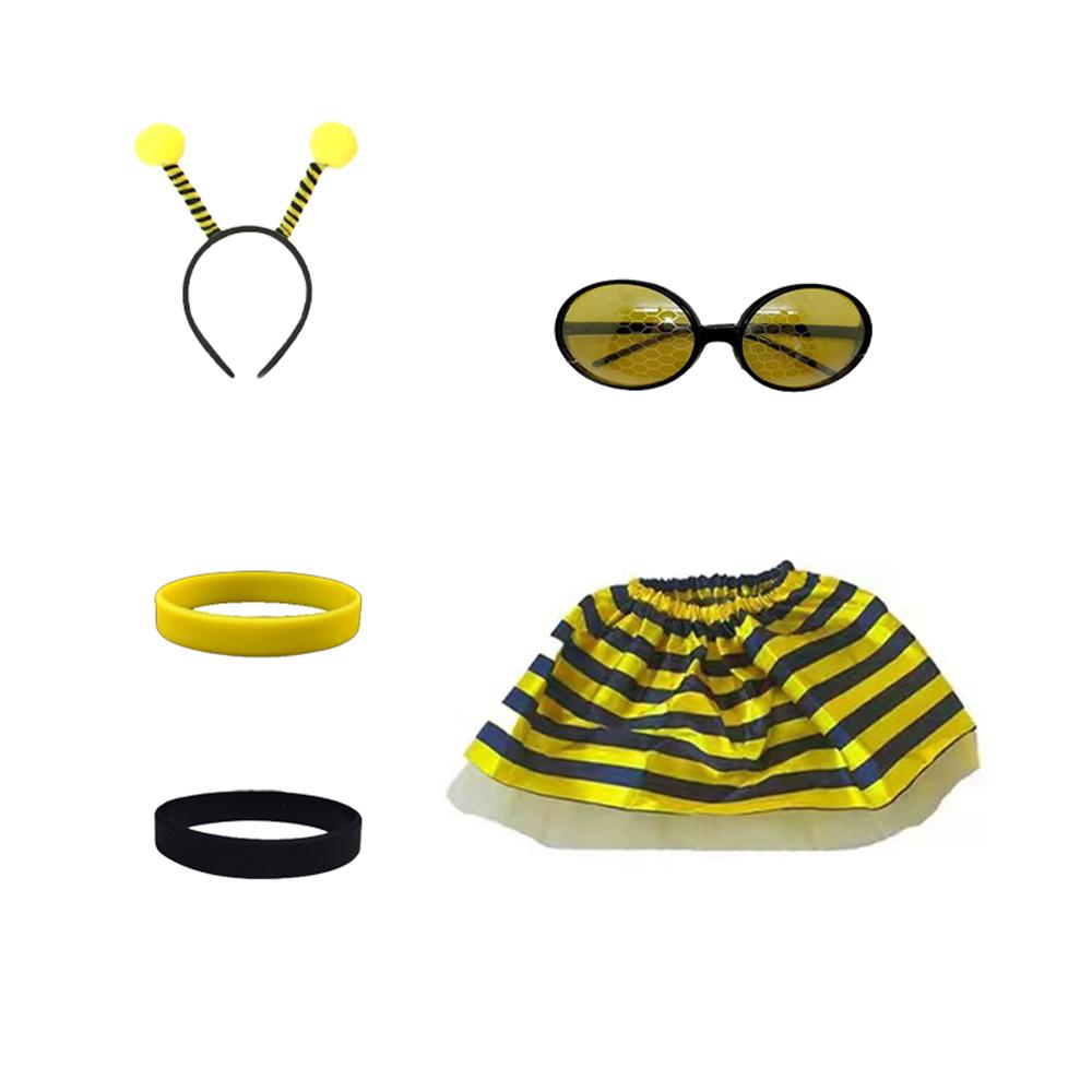 PESENAR Bee Antenna Headband and Sunglasses - Honey Bee Costume for Cosplay - Bumblebee Costume Accessories for Kids and Adults