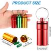 New Mini Portable Pill Box Case Holder Keychain Waterproof Aluminum Container Tablet Storage for Purse Outdoor Camping Travel