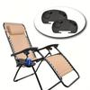 1pc Durable Folding Chair Side Table Attachment, Plastic Beverage and Snack Storage Tray, No Electricity Needed, Black