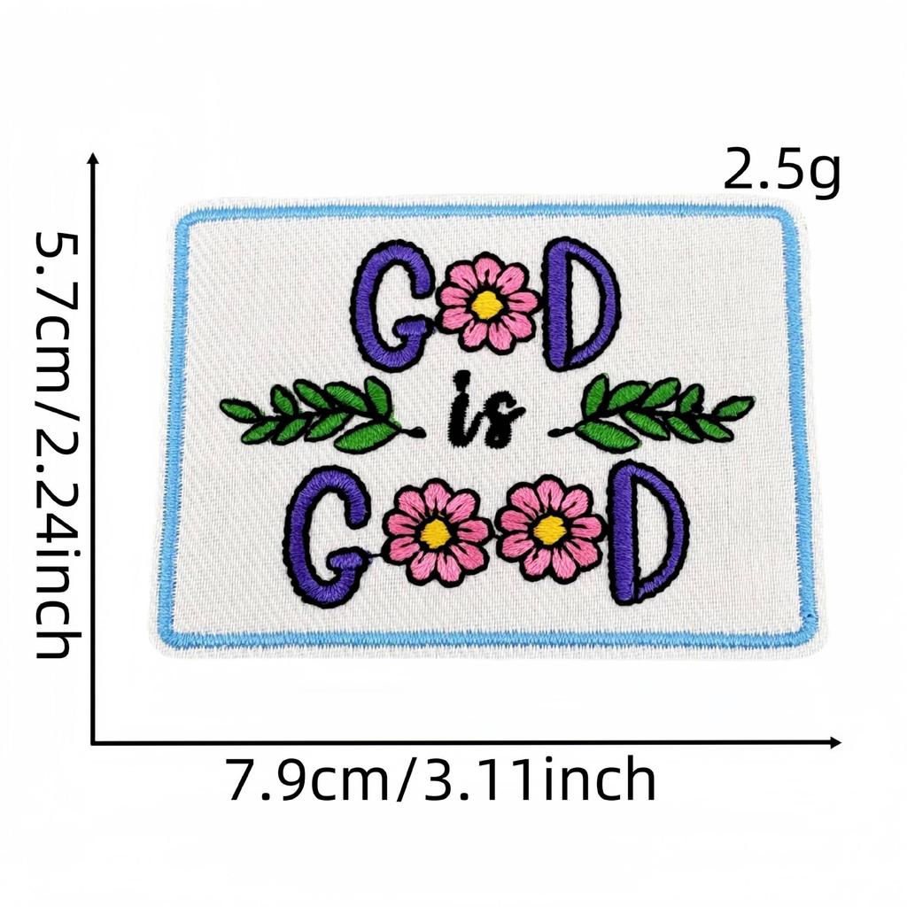 10pcs Embroidery Faith Text Patches Iron On God Jesus Emblem DIY Clothing Stripe Appliques Sewing Wappen Wholesale Cheap